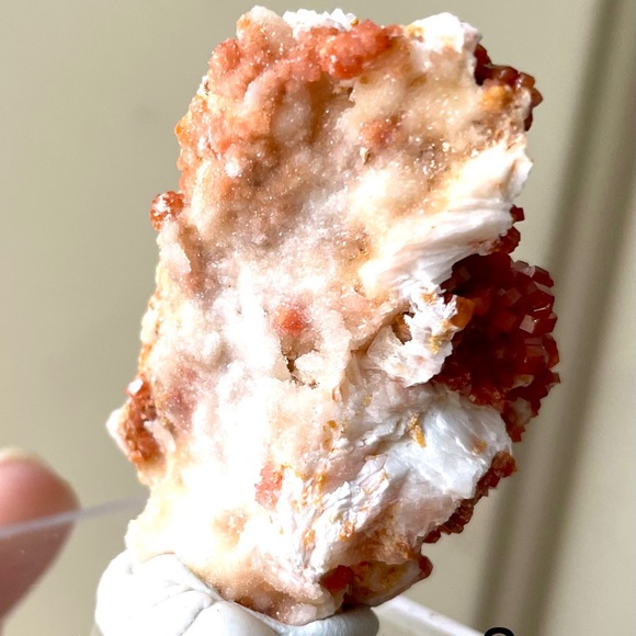 Raw Vanadinite on barite mixed specimen crystals - Picture 6 of 9